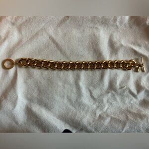 Kenneth Jay Lane gold chain link bracelet